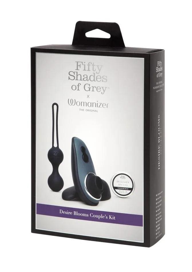 Vibrators Fifty Shades of Grey Fifty Shades Of Grey X Womanizer Desire Blooms Rechargeable Silicone Kit