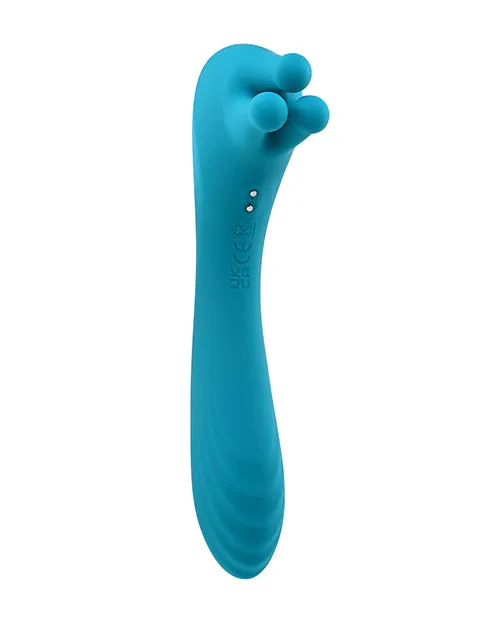 Vibrators Heads Or Tails Rechargeable Vibrator Teal Evolved Novelties INC