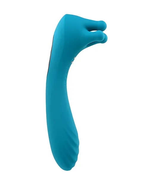 Vibrators Heads Or Tails Rechargeable Vibrator Teal Evolved Novelties INC