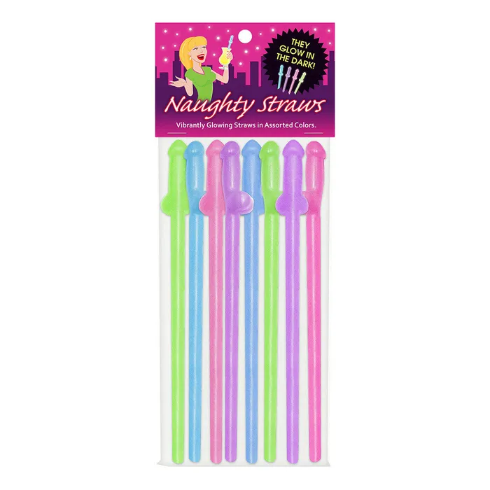 Vibrators Kheper Games Kheper Games Glow Naughty Straws 8pk