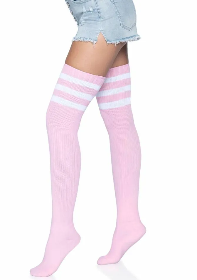 Vibrators Leg Avenue Leg Avenue Athlete Thigh High 3 Stripe Top