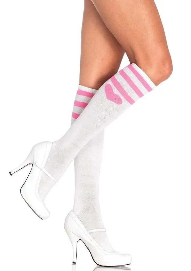 Vibrators Leg Avenue Leg Avenue Sweetheart Athletic Knee Socks