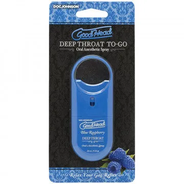 Vibrators Nice and nasty Bz Goodhead Deep Throat Spray toGo Blue Raspberry 33 Oz