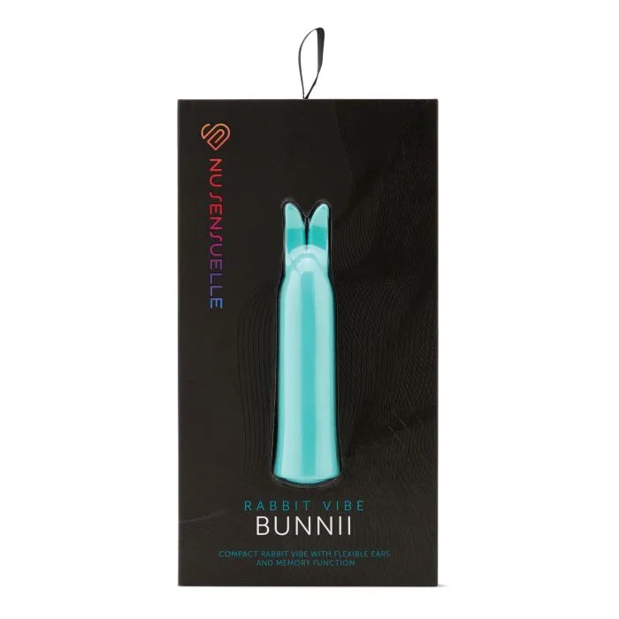 Vibrators Nu Sensuelle Bunnii Point Rabbit Vibe Teal Blue Novel Creations Usa INC