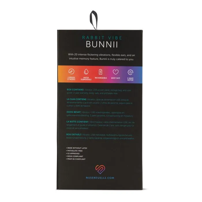 Vibrators Nu Sensuelle Bunnii Point Rabbit Vibe Teal Blue Novel Creations Usa INC