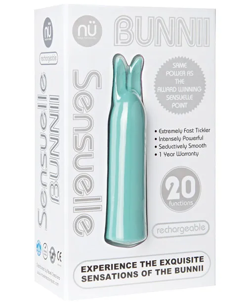 Vibrators Nu Sensuelle Bunnii Point Rabbit Vibe Teal Blue Novel Creations Usa INC