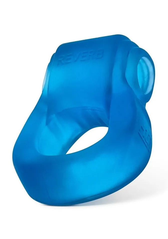 Vibrators Oxballs Glowdick Silicone Cockring with Led Blue Ice