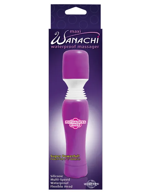 Vibrators Pipedream Products Maxi Wanachi Massager Waterproof Purple