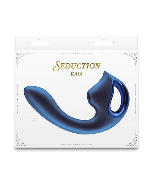 Vibrators Seduction Kaia Gspot Vibrator Metallic Blue Ns Novelties INC