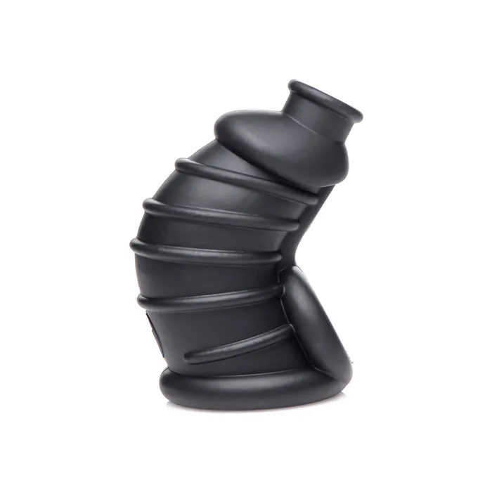 XR Brand Male Sex Toys Dark Chamber Silicone Chastity Cage Black