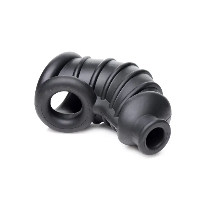 XR Brand Male Sex Toys Dark Chamber Silicone Chastity Cage Black