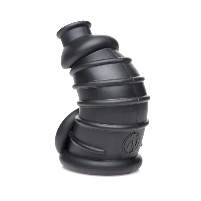 XR Brand Male Sex Toys Dark Chamber Silicone Chastity Cage Black