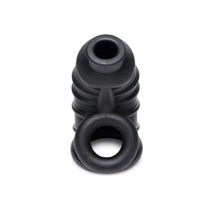 XR Brand Male Sex Toys Dark Chamber Silicone Chastity Cage Black