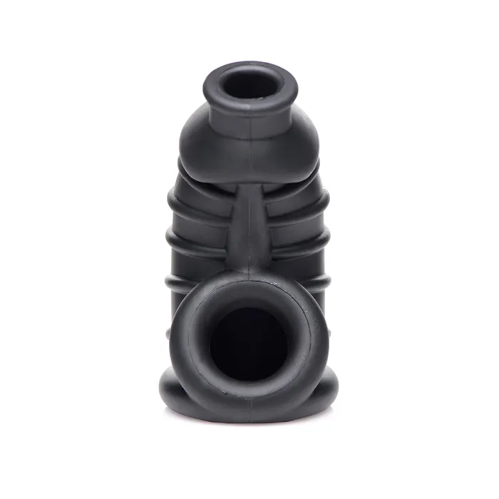 XR Brand Male Sex Toys Dark Chamber Silicone Chastity Cage Black