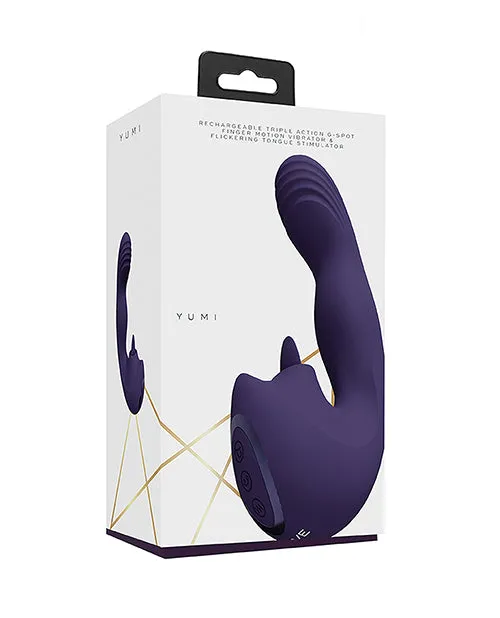 Yumi Triple Action GSpot Vibrator Stimulator Purple Shots America LLC Vibrators