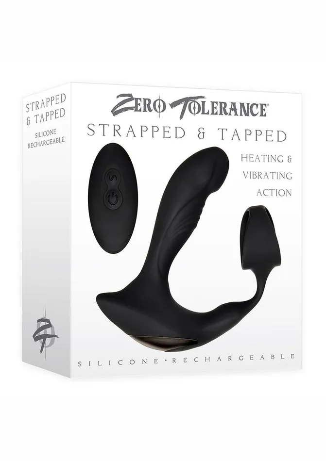 Zero Tolerance Male Sex Toys Zero Tolerance Strapped and Tapped Silicone Vibrating Prostate Stimulator with Remote Control