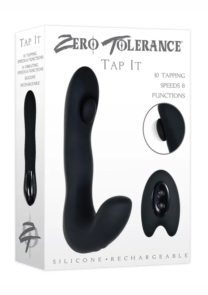 Zero Tolerance Male Sex Toys Zero Tolerance Tap It Silicone Rechargeable Prostate Massager with Remote Control