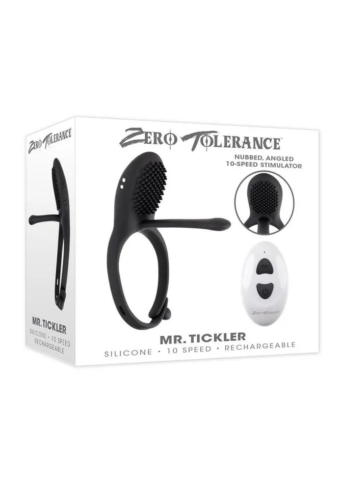 Zero Tolerance Zero Tolerance Mr Tickler Rechargeable Silicone Cock Ring with Remote Control Male Sex Toys