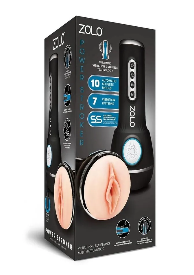 Zolo Male Sex Toys ZOLO Power Stroker Rechargeable Silicone Masturbator