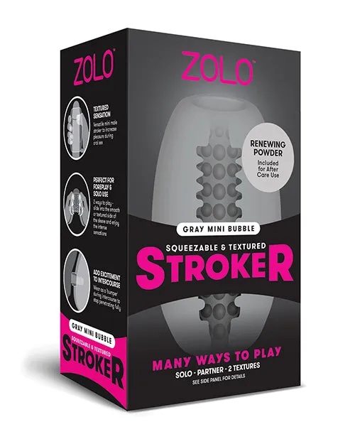 ZOLO Mini Bubble Stroker Gray Xgen Male Sex Toys