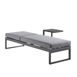 Albany Aluminum Sun Lounger, Grey Garden