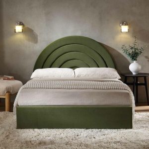 Archer Moss Green Velvet Ottoman Storage Bed Bed Frames