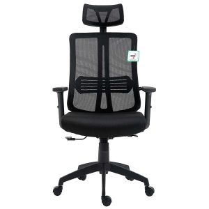 Black Mesh High Back Executive Office Chair Swivel Desk Chair With Synchro-Tilt, Adjustable Armrest & Headrest Desk Chairs