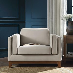 Dipley Champagne Velvet Sofa, 1-Seater Sofas