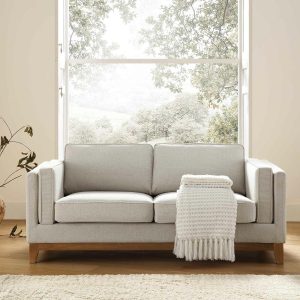 Dipley Oatmeal Fabric Sofa, 2-Seater Sofas