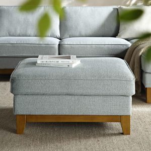 Dipley Sage Woven Fabric Storage Footstool Footstools