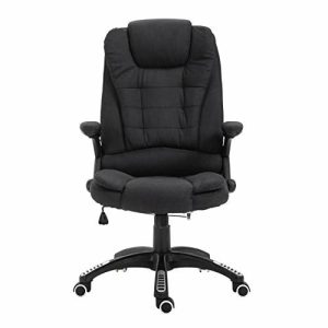 Executive Recline Extra Padded Office Chair Standard, Mo17 Black Fabric Desk Chairs