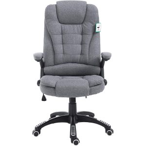 Executive Recline Extra Padded Office Chair Standard, Mo17 Grey Fabric Desk Chairs