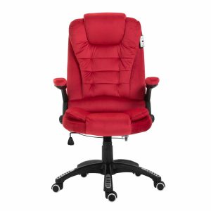 Executive Recline Extra Padded Office Chair Standard, Mo17 Red Velvet Desk Chairs