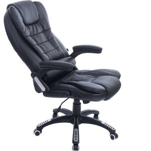 Executive Recline Padded Swivel Office Chair With Vibrating Massage Function Desk Chairs