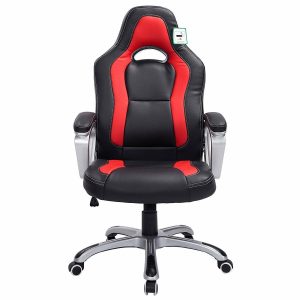 Gaming Chair Racing Sport Style Swivel Office Chair In Black & Red Desk Chairs