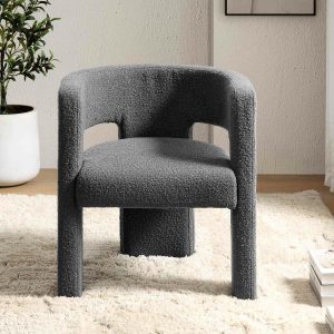 Greenwich Charcoal Boucle Dining Chair Boucle Dining Chairs