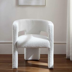 Greenwich White Boucle Dining Chair Boucle Dining Chairs