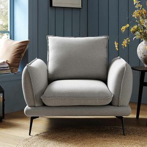 Obriel Grey Marl Fabric Armchair Armchairs