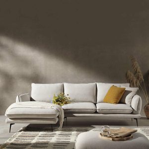 Obriel Oatmeal Fabric Sofa, Grande Chaise Sofa Left Hand Sofas