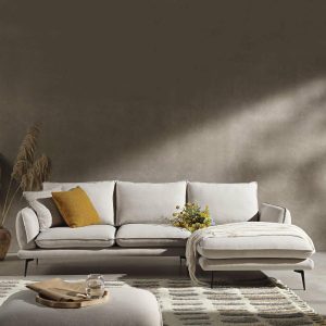 Obriel Oatmeal Fabric Sofa, Grande Chaise Sofa Right Hand Sofas