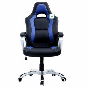 Racing Sport Swivel Office Chair In Black & Blue Desk Chairs