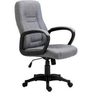 Swivel Office Desk Chair Mo19 Grey Fabric Desk Chairs