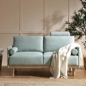 Timber Sage Green Fabric Sofa, 2-Seater Sofas