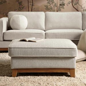 Dipley Oatmeal Fabric Storage Footstool Footstools