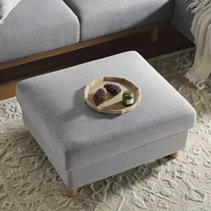 Timber Grey Marl Fabric Storage Ottoman Sofas & Chairs